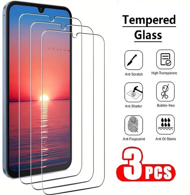3er-Set gehärtetes Glas Display Schutzfolie für Xiaomi Redmi Note 13 12 11 Pro 10X 9T transparent - Bild 1