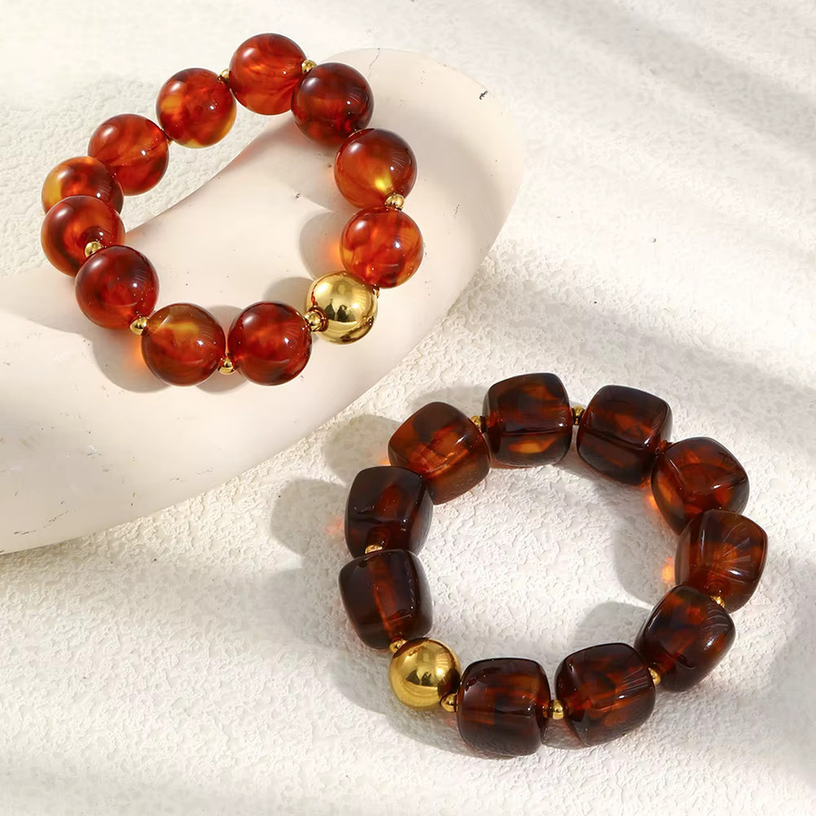 MamacitaSlay Armband, 316L Edelstahl, Acryl Perlenschnur, 18K vergoldet, Damen - Bild 5