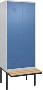 C+P PSA Doppel-Spind Classic PLUS Sitzbank mit 2 Abteilen, Buche-Hartholz und Zylinderschloss, B/T/H: 212 x 80 x 81,5 cm - Bild 1