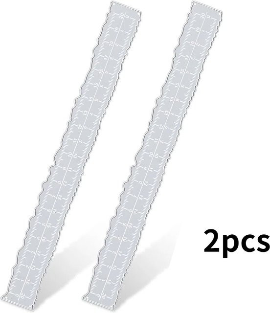 8,4 Zoll Metallkantenlineal für wellenförmige Dekoration als Stanz- und Prägewerkzeug für DIY Papierbastelarbeiten und Kartenherstellung - Bild 1
