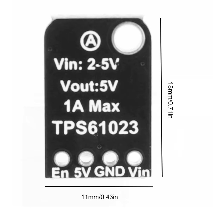 ALLOET TPS61023 Mini-Boost-Modul 5V 1A Step-Up-Booster-Board in Schwarz - Bild 5