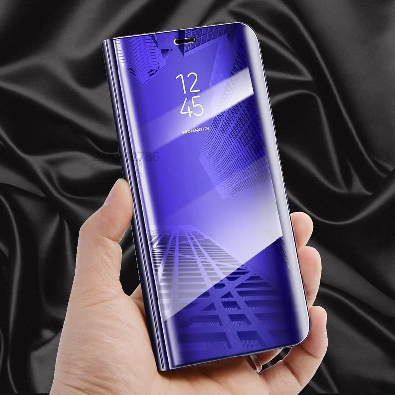 Smart Mirror Flip Case Schutzhülle für Samsung Galaxy S21 S20 S10 S9 S8 Plus S20FE A51 A71 A31 A50 A70 A20 A30 A10 A40 A21s M31 M51 und S10e - Bild 3