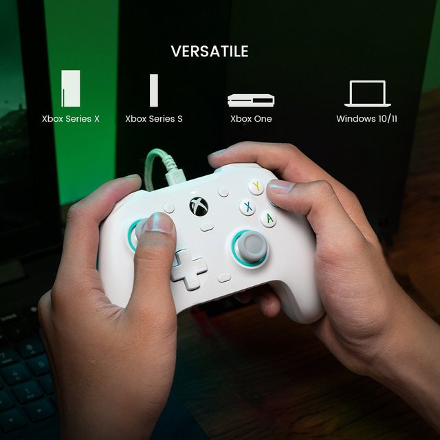 GameSir G7 SE Xbox Bedienter mit Hall Effect-Joystick für Xbox Series X, Xbox Series S und Xbox One, Weiß/Lila - Bild 1