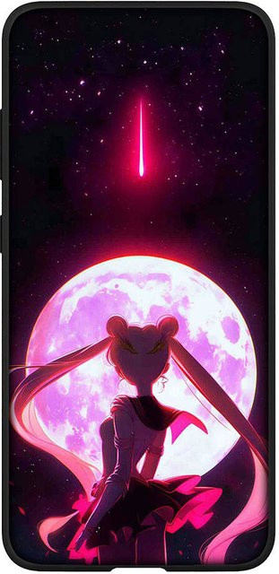 Handyhülle MINISO Sailor Anime Moon Girl in Schwarz und Multicolour für iPhone, Huawei, Redmi Note und OPPO - Bild 1