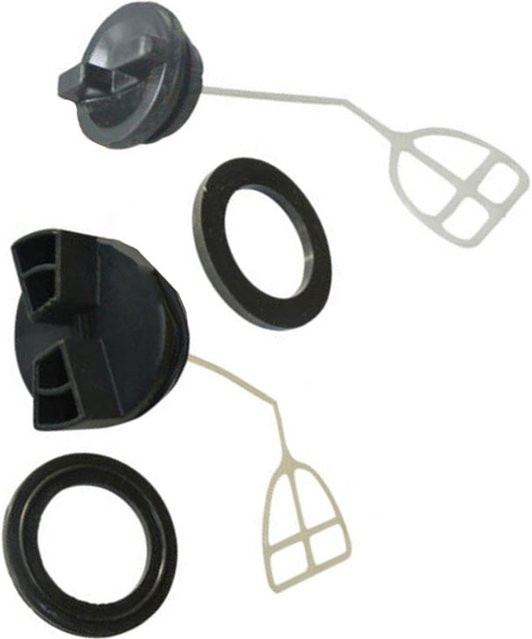 Vibratite Tankdeckel Set für chinesische 5200/52cc Kettensägen in Schwarz mit Öl Kappe, Unterlegscheibe und Dichtung - Bild 1
