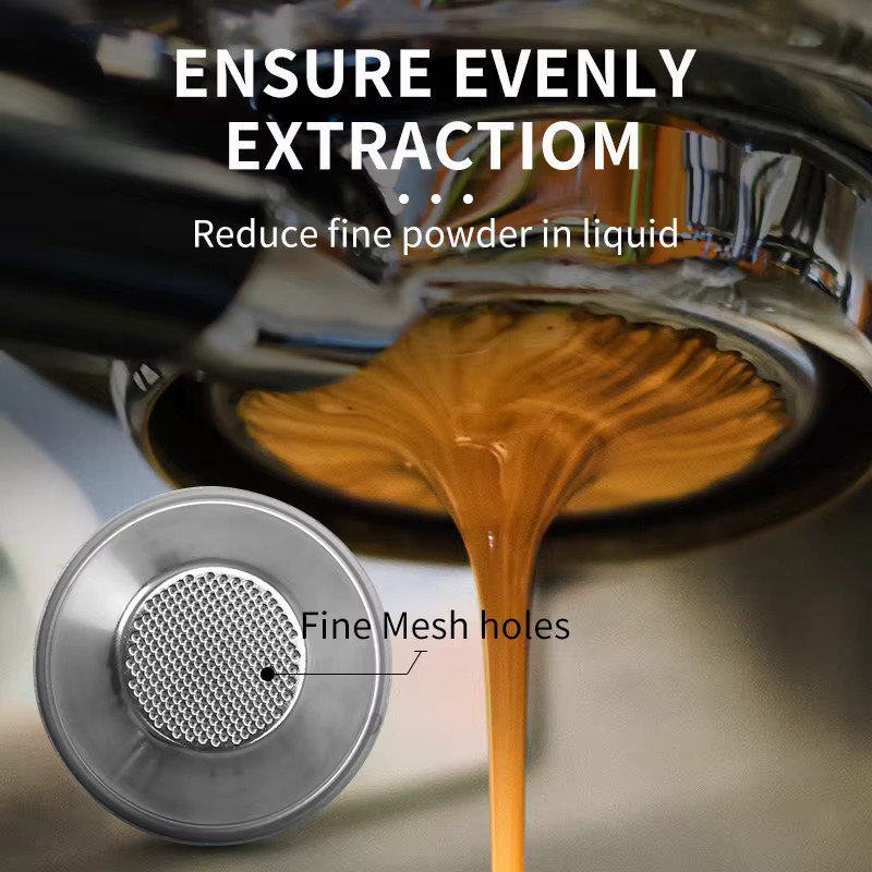 Edelstahl Kaffeefilterkorb 54 mm für Breville Sage Espressomaschinen, Silber, Barista-Zubehör ohne Druck - Bild 3
