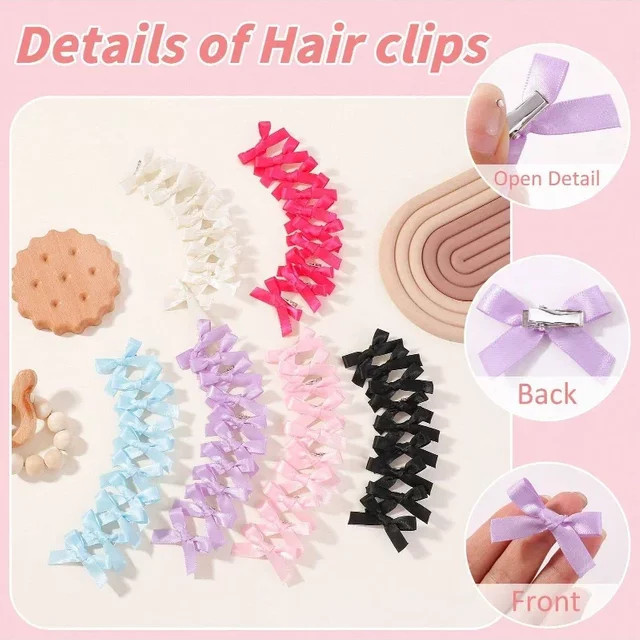 Baby Bows Mini Bowknot Haar Clips, 30 Stück, Bunt, Damen & Mädchen - Bild 1