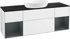 V&B Waschtischunterschrank Finion mit Wandbeleuchtung, Farbe Weiß lackiert, Breite: 160 cm, Tiefe: 50,1 cm, Höhe: 50,1 cm - Bild 1