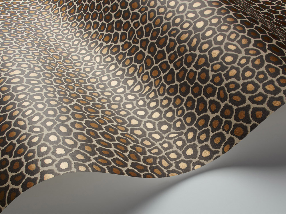 Cole & Son Tapete Senzo Spot in Taupe und Gold mit Vliesbeschichtung - Bild 1