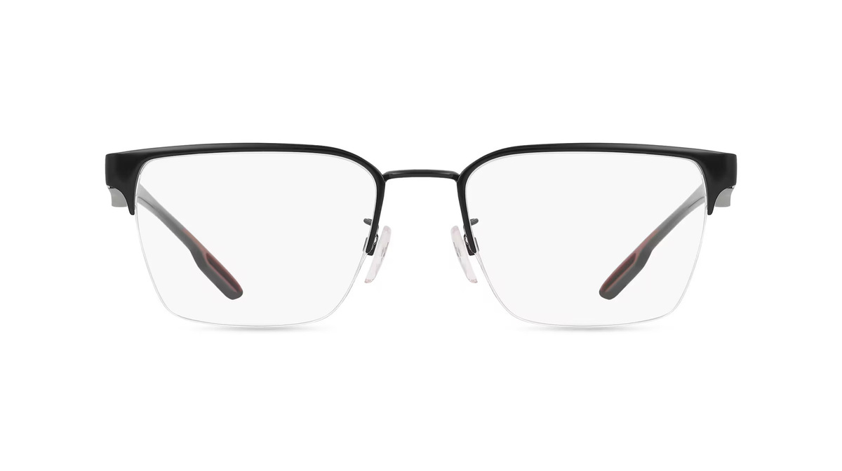 Emporio Armani EA1137 Korrektionsbrille, Halbrand, Quadratisch, Metall, Herren, schwarz - Bild 1