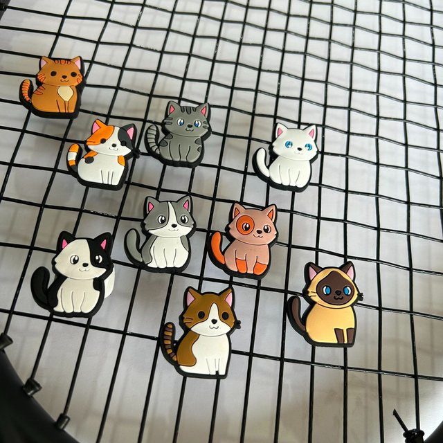 10 Stück Katzen-Aufkleber aus weichem PVC-Gummi für DIY-Zubehör in Multicolour - Bild 1