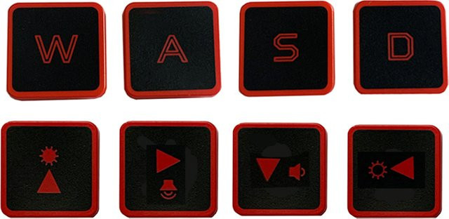 WASD Ersatz-Tastenkappe mit Scherenclip-Scharnier für Acer Nitro 5 AN515-54 AN515-43 AN515-44 AN517-51 AN517-52 AN517-54 AN715 in Schwarz - Bild 1