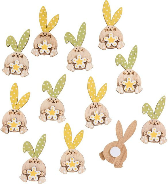 VBS Streuteile Hase Mimi aus Sperrholz mit Klebepunkt für Ostern und Frühling - Bild 1