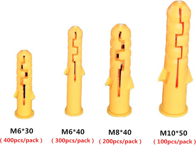 Kunststoff-Expansionsrohr aus Nylon als Dehnschraube und Ankerstopfen, Durchmesser: 6 mm, Länge: 30 mm - Bild 1