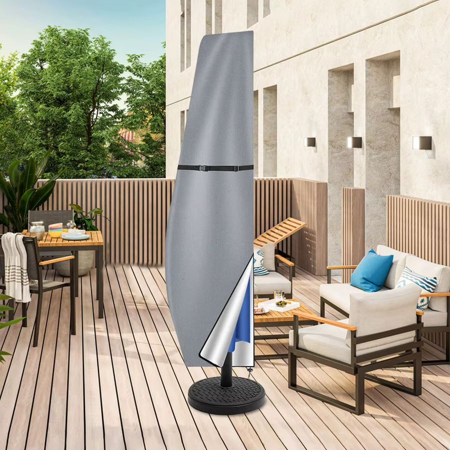 APWIKOGER Anti-UV-Schutzhülle für Terrassen- und Sonnenschirme, wind- und regendicht mit Reißverschluss - Bild 3