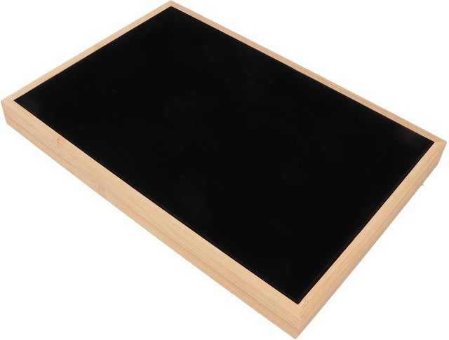 Klassisches Schmucktablett aus Holz von Painter in Schwarz für die elegante Präsentation von Ohrringen, Halsketten und Armbändern - Bild 1