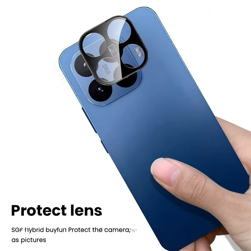 Schwarze 9H 3D Gebogene Linsenschutzfolie aus gehärtetem Glas für Xiaomi 17T und 17T Pro, Kratzfest und Transparent - Bild 3