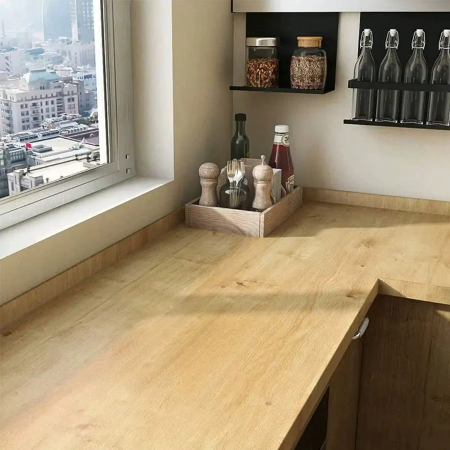 TTOKKONG WALLPAPER Selbstklebende Holzmaserungs-Tapete aus PVC in Braun, Ölbeständig für Küchenarbeitsplatten, Möbel und Schränke, Breite: 40 cm, Länge: 40 cm - Bild 4