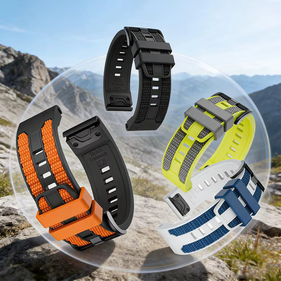 QuickFit Uhrenarmband Silikon, zweifarbig, 22mm 26mm - Bild 2