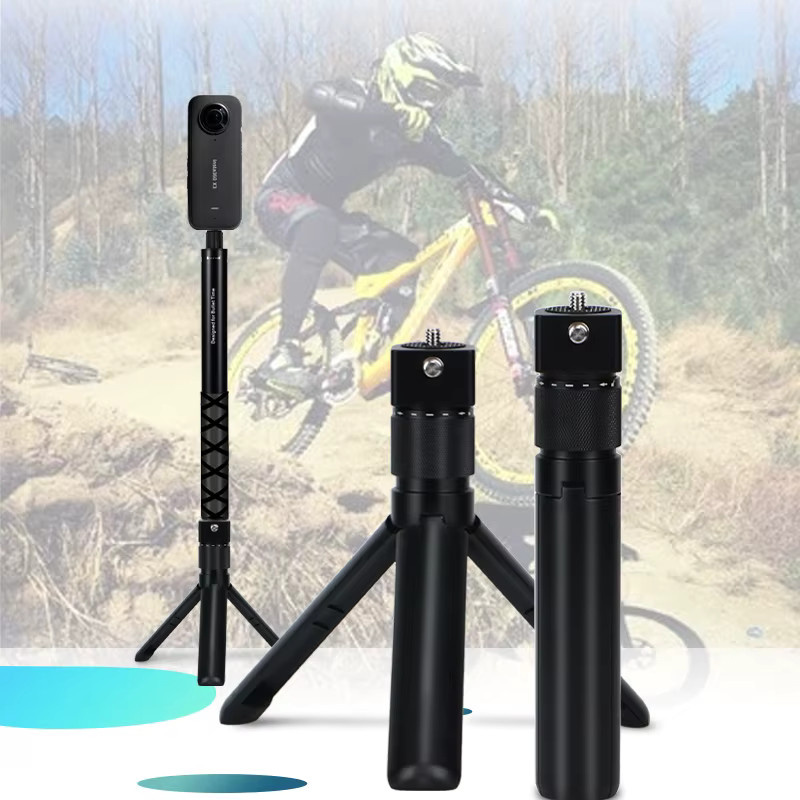 SZKOSTON Unsichtbarer Verlängerter Selfie-Stick und Einbeinstativ aus Metall in Schwarz für Insta360 X3 X4 X5 sowie GoPro und DJI Action 5 4 Zubehör - Bild 5