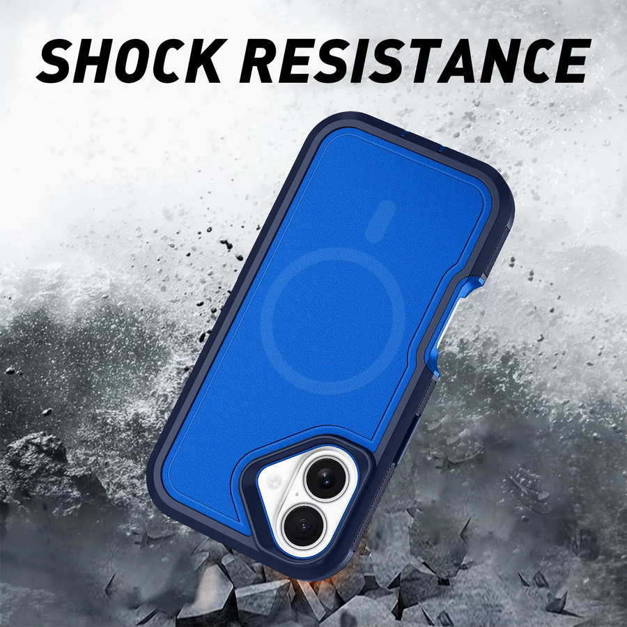 Ottbox Armor Defender XT Magnetische Handyhülle für iPhone 17 Pro Max, Air 17E und 16E, Stoßfeste Schutzhülle, Schwarz und Blau - Bild 5
