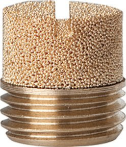 Riegler Sinterbronce-Schalldämpfer mit Schlitz in Gold, Messing, G 1/8, max. 10 bar - Bild 1