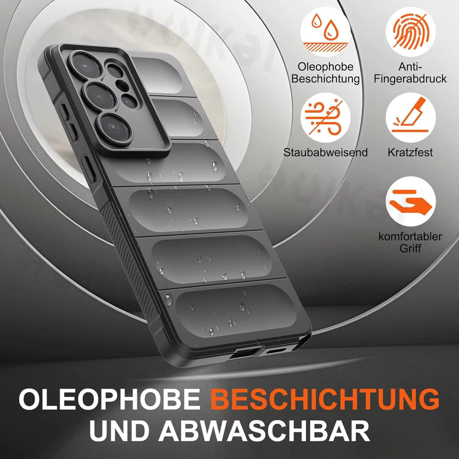 Ultradünne Flüssigsilikon-Handyhülle mit Mikrofaser-Innenfutter für Samsung Galaxy S26 Ultra S25 FE S25 Edge S24 Ultra S23 A17 A56 A36 A16 in Schwarz - Bild 6