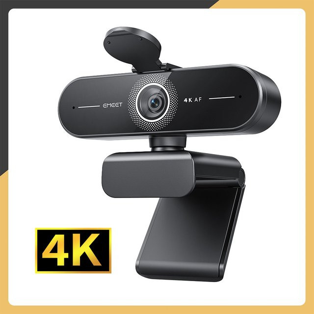 EMEET C60E 4K Ultra HD Webcam mit Autofokus in Schwarz für Live-Streaming und Videoanrufe - Bild 1