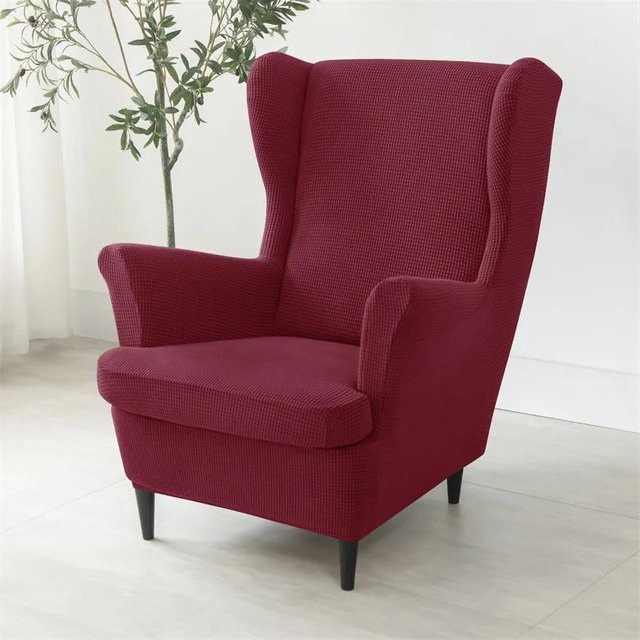 Bestbags Elastischer Ohrensesselbezug aus Polar Fleece mit floralem Muster in Rot Multicolour - Bild 1