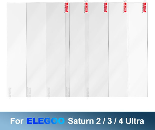 5 Stück Displayschutzfolien 10,1 Zoll für ELEGOO Saturn 4, Saturn 4 Ultra, Saturn 3, Saturn 3 Ultra und Saturn 2, transparent - Bild 1
