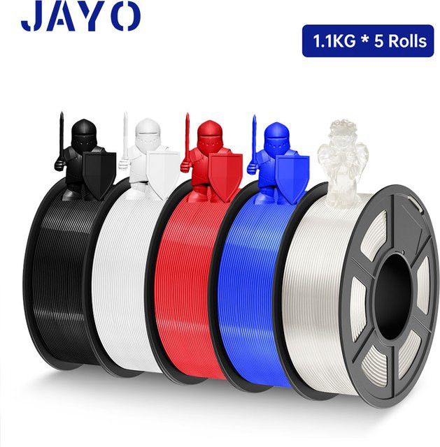 Jayo 3D-Drucker Filament PLA Regenbogen 1,75mm 5 Rollen - Bild 1