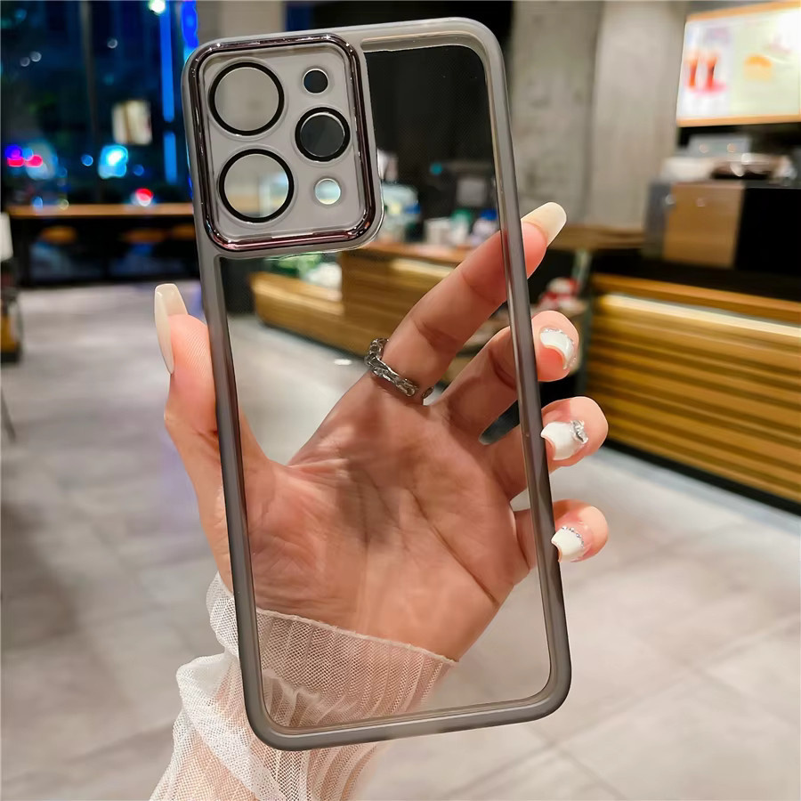 Transparente Silikon TPU Handyhülle für Xiaomi Redmi Note 11, 11S, 12, 12S und 13 Pro Plus mit Objektivabdeckung - Bild 2