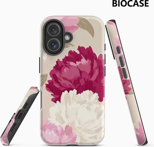 Robuste Magnetische Handyhülle mit Pfingstrosen-Design für iPhone 17 16 15 14 13 Pro Max Plus in Multicolour - Bild 1