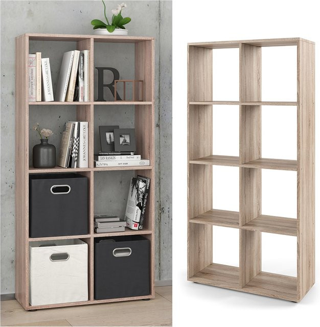 VICCO Raumteiler SCUTUM mit 8 Fächern in Eiche Sonoma als Bücherregal und Standregal - Bild 1