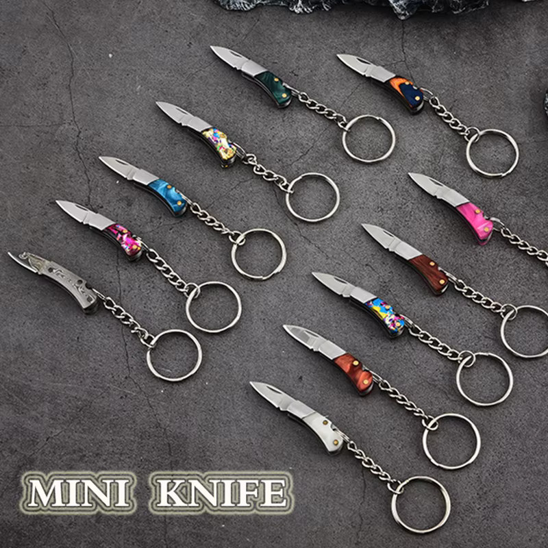 YESISOK Anhänger Mini-Klappmesser aus Acrylholz, Unisex - Bild 5