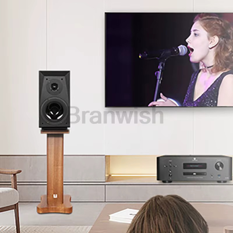 Branwish Passive Hifi-Regallautsprecher in Braun, 200 W Zwei-Wege-Lautsprecher mit 6,5 Zoll für Heimkino, TV und PC - Bild 3