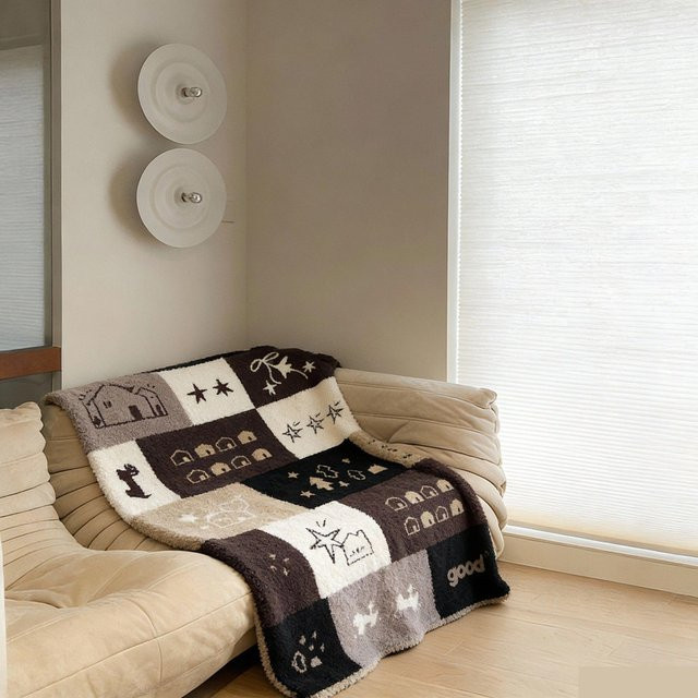 Maurer Flanell-Decke in Multicolour, weich und warm - Bild 1