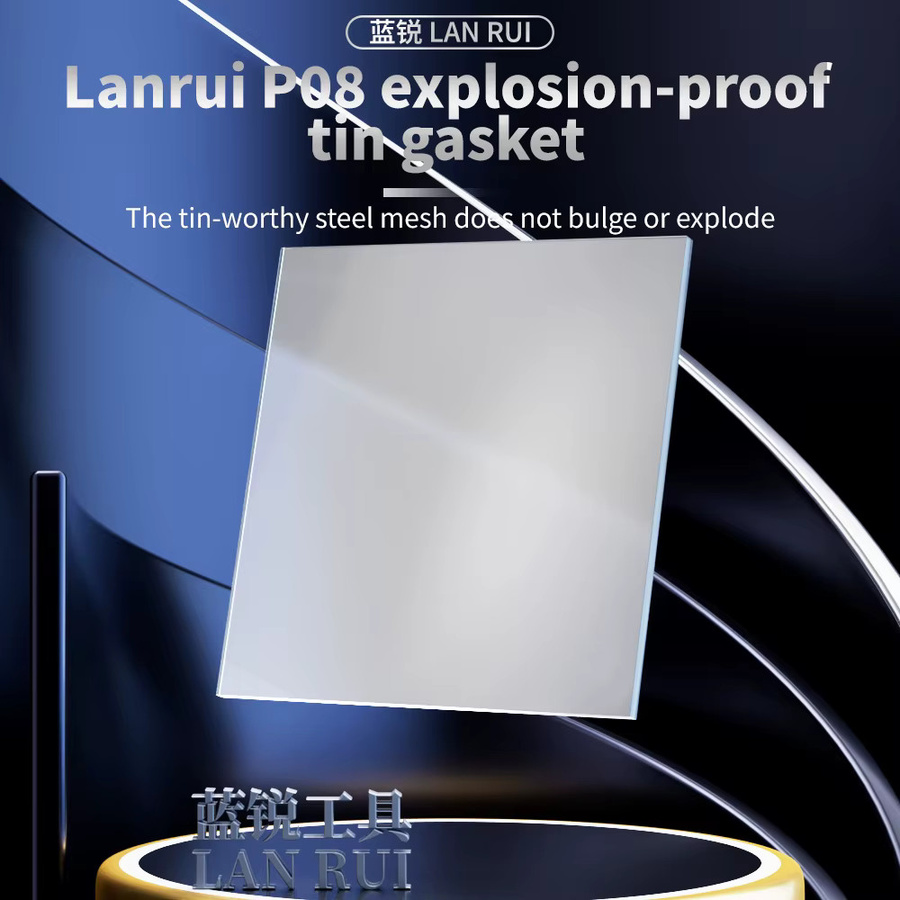 Lanrui P08 Anti-Zinn-explosionsgeschützte Dichtung aus ultraklarem Glas mit Stahlgeflecht für BGA und Telefon-Reparatur-Werkzeug-Set in Transparent - Bild 2