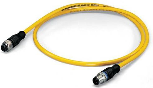WAGO 756-1505/060-500 Sensor-Aktor-Datensteckverbinder konfektioniert M12 Stecker gerade Buchse gerade gelb 50,00 m - Bild 1