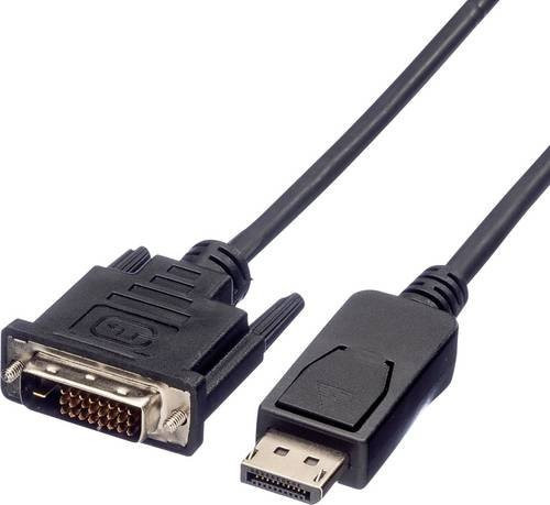 Value DisplayPort auf DVI-D 24+1pol. Adapterkabel, Schwarz, Länge: 1,50 m - Bild 1