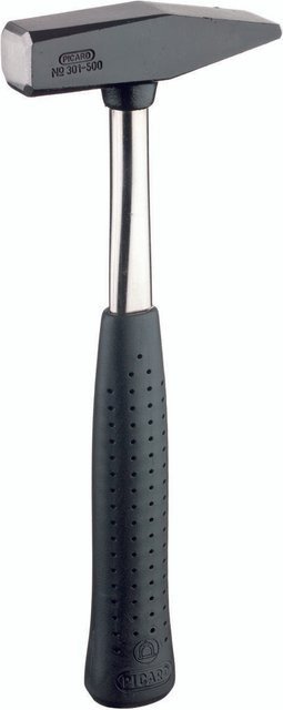 Picard Montagehammer Nr. 301 mit Stahlrohrstiel in Schwarz-Grau, 300g - Bild 1