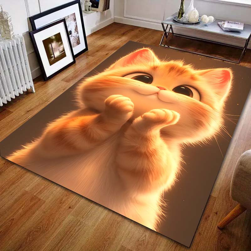 UQIDEHOME Bereichsteppich mit Katzenmuster in Mehrfarbig, Rechteck, B/B: 60 x 40 cm - Bild 4