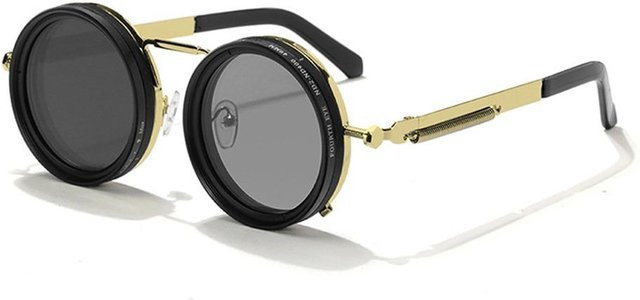 ND2-400 Sonnenbrille Angelbrille, polarisiert, gold, Vollrand, rund - Bild 1