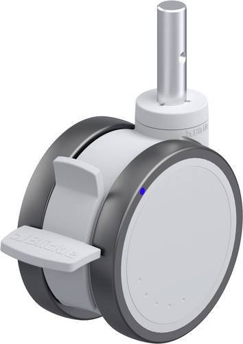 Blickle Kunststoff-Doppelrolle LKDGXH-PATH 125XK-FI-ZAX51 in Grau und Silber mit 125 mm Durchmesser und einer Tragfähigkeit von 125 kg - Bild 1