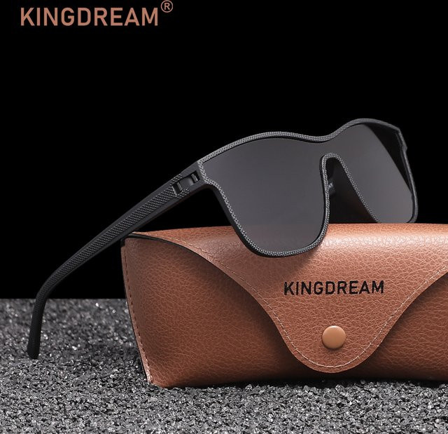 KINGDREAM Sonnenbrille, Vollrand, Kunststoff, Schwarz, Unisex, polarisiert - Bild 1