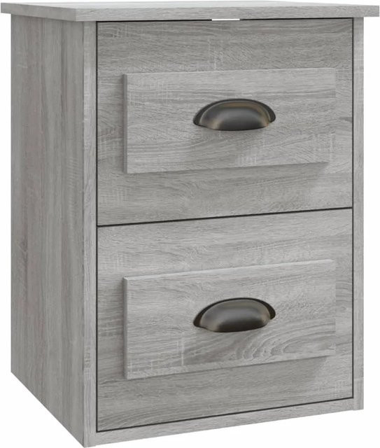 vidaXL Wand-Nachttisch Grau für das Schlafzimmer, B/T/H: 41,5 x 36 x 53 cm - Bild 1