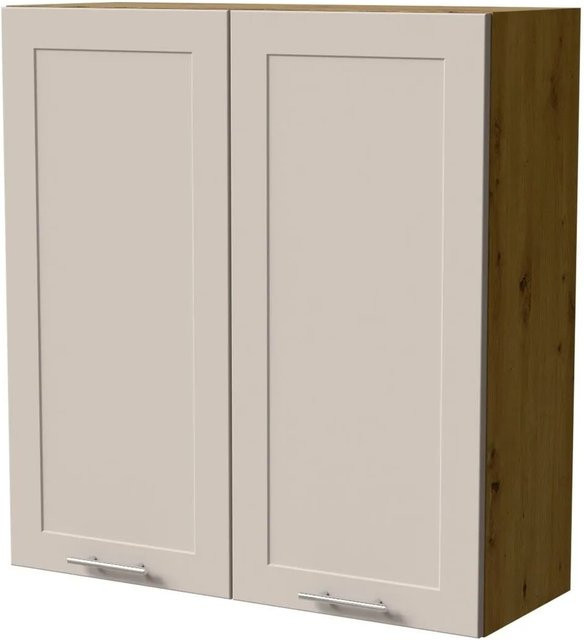 Feldmann-Wohnen Hängeschrank Oslo W4 Eiche Artisan und Kaschmir Matt mit Soft-Close-Türen, B/T/H: 90 x 32,5 x 96 cm - Bild 1