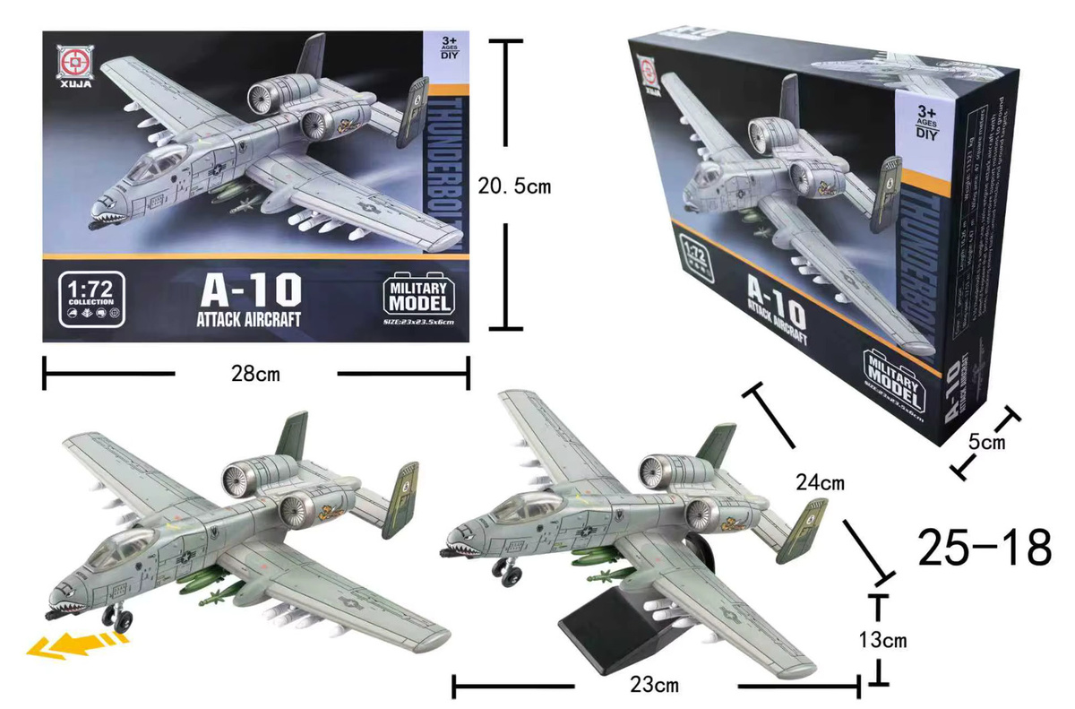 ZOCO Militär Serie A-10 Thunderbolt II Warthog Flugzeug, Bausteine, ab 3 Jahre - Bild 2