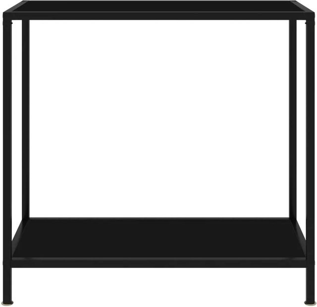 vidaXL Konsolentisch aus Hartglas und pulverbeschichtetem Stahl in Schwarz, B/T/H: 80 x 35 x 75 cm - Bild 1