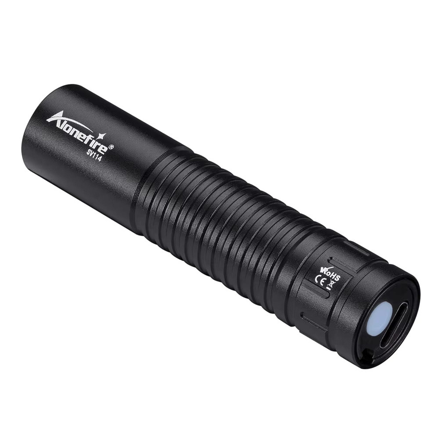 Alonefire UV-Taschenlampe 365nm Schwarz USB wiederaufladbare Mini Ultraviolett-Lampe zur Detektion von Urin, Tinea, Geld, Erz und Skorpionen - Bild 5